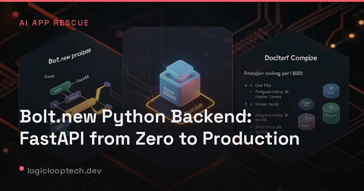 Bolt.new Python Backend: FastAPI from Zero to Production