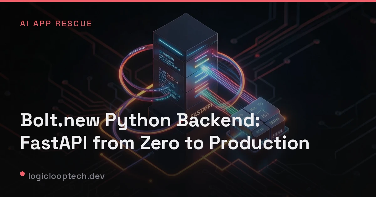 Bolt.new Python Backend: FastAPI from Zero to Production