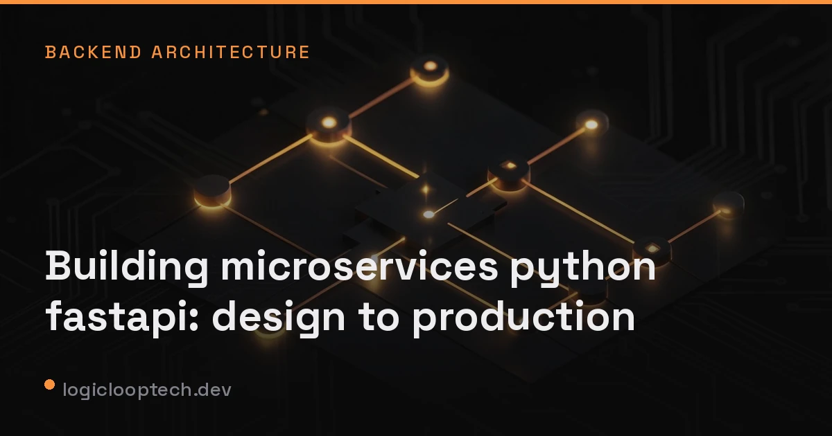 Building microservices python fastapi: design to production