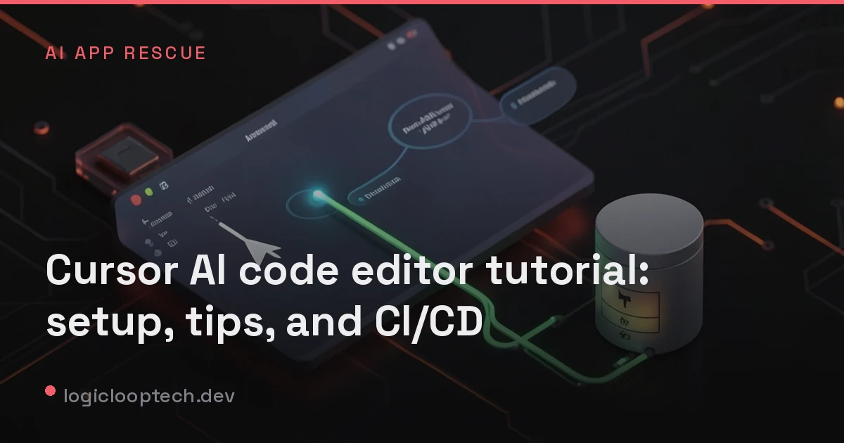 Cursor AI code editor tutorial: setup, tips, and CI/CD