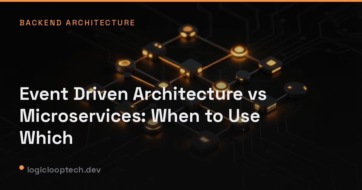 Event Driven Architecture vs Microservices: When to Use Which