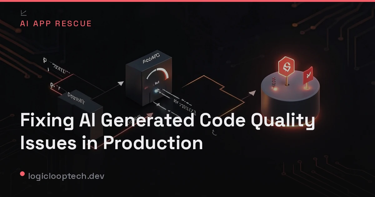 Fixing AI Generated Code Quality Issues in Production