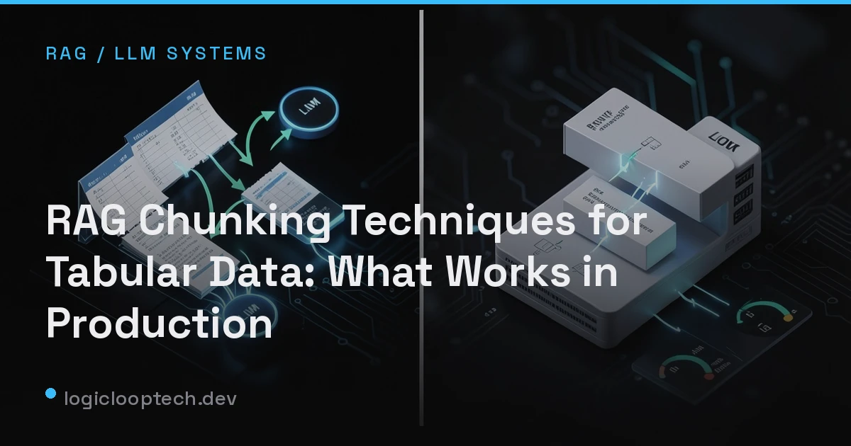 RAG Chunking Techniques for Tabular Data: What Works in Production