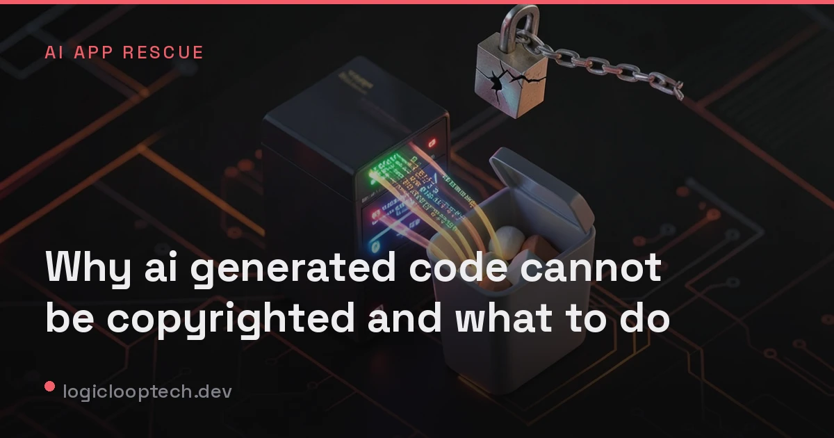 Why ai generated code cannot be copyrighted and what to do